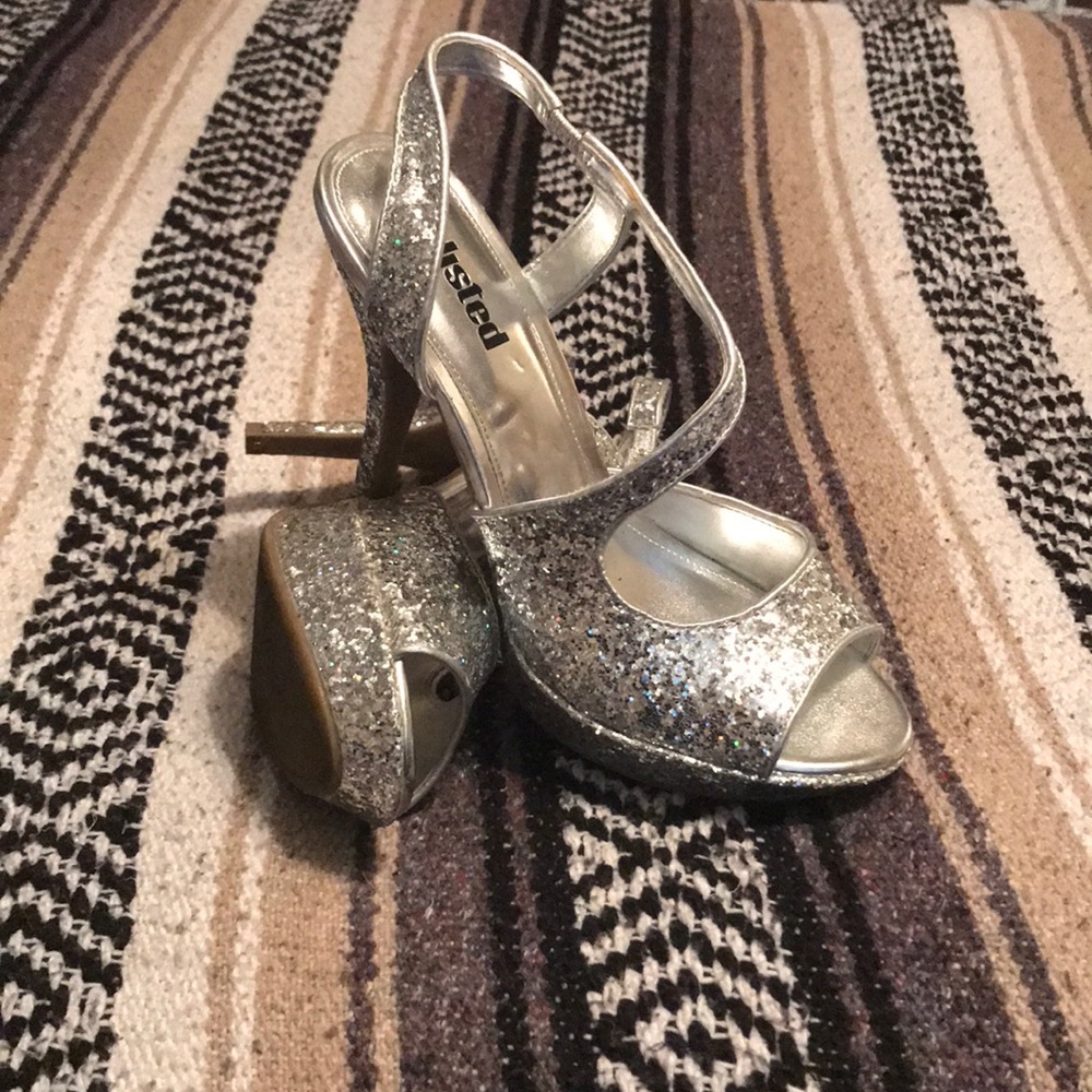Silver Unlisted Heels